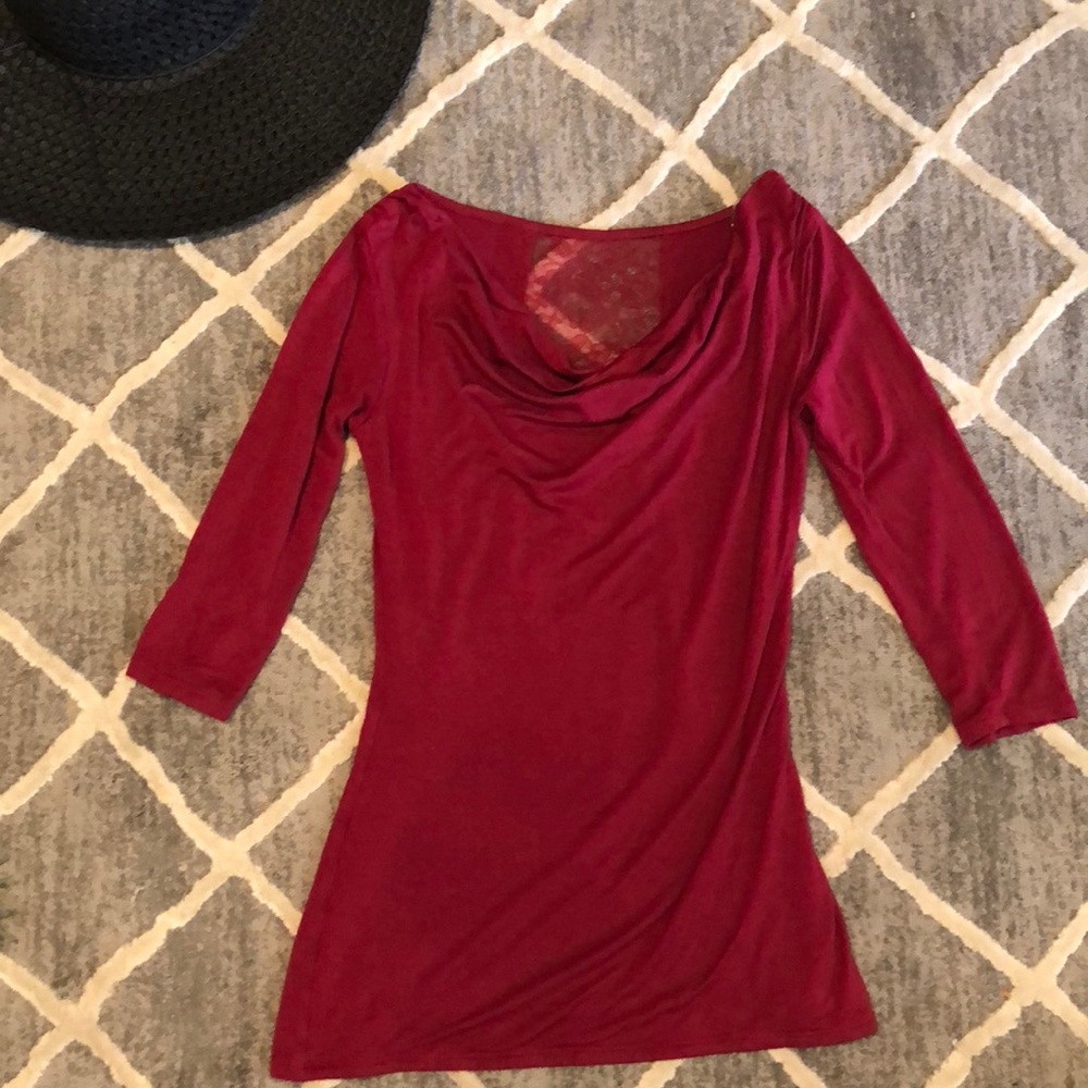 Red Maurices top lace back XS